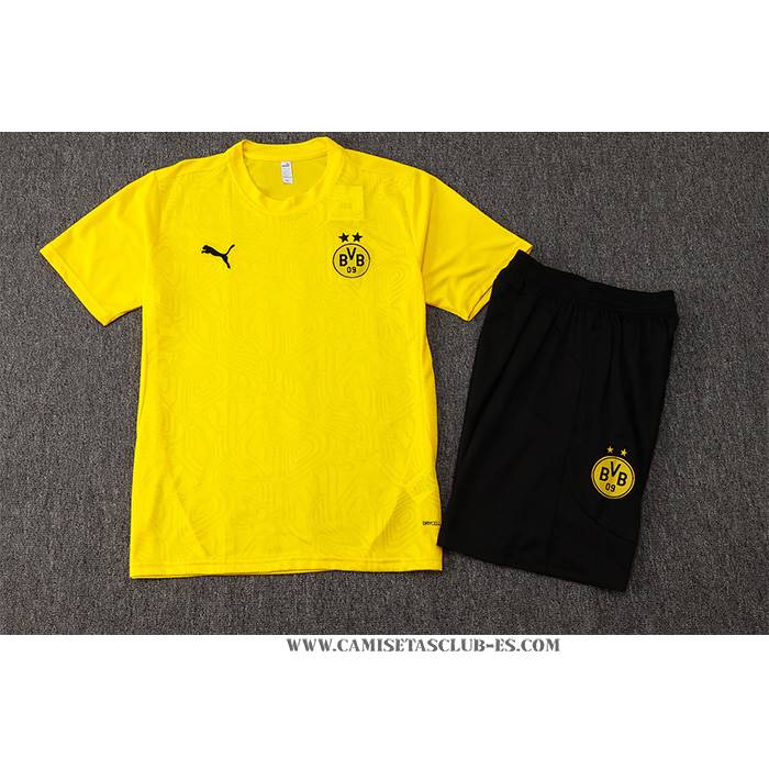 Chandal del Borussia Dortmund 24-25 Manga Corta Amarillo - Pantalon Corto